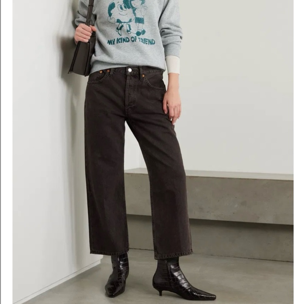 RE/DONE High Rise Loose Crop Jeans